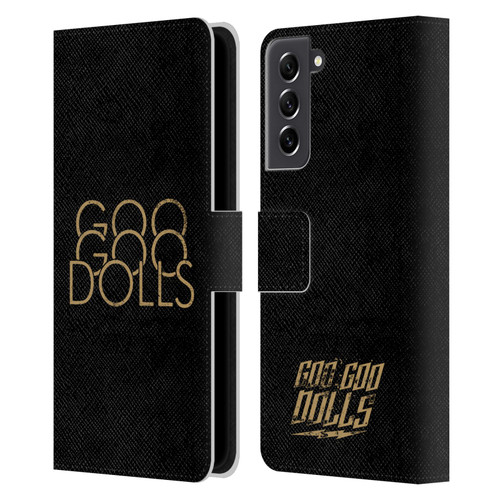 Goo Goo Dolls Graphics Stacked Gold Leather Book Wallet Case Cover For Samsung Galaxy S21 FE 5G