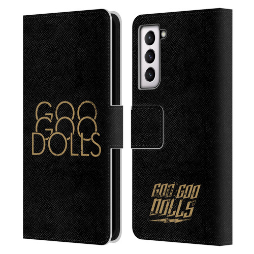 Goo Goo Dolls Graphics Stacked Gold Leather Book Wallet Case Cover For Samsung Galaxy S21 5G