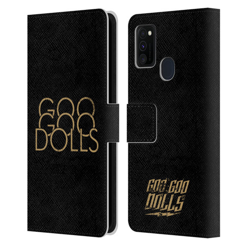 Goo Goo Dolls Graphics Stacked Gold Leather Book Wallet Case Cover For Samsung Galaxy M30s (2019)/M21 (2020)