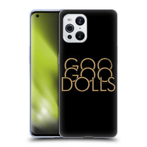Goo Goo Dolls Graphics Stacked Gold Soft Gel Case for OPPO Find X3 / Pro