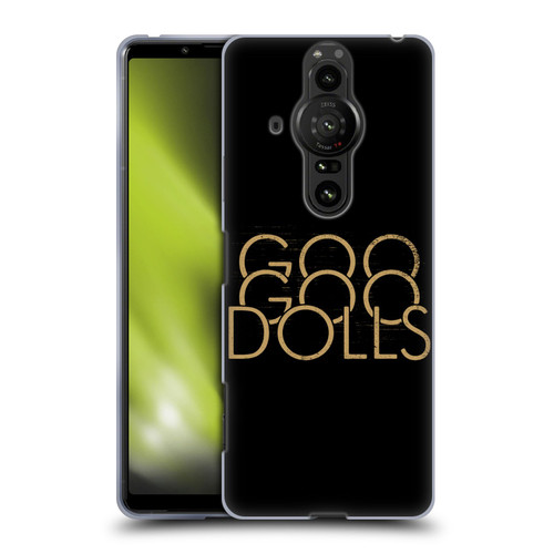 Goo Goo Dolls Graphics Stacked Gold Soft Gel Case for Sony Xperia Pro-I
