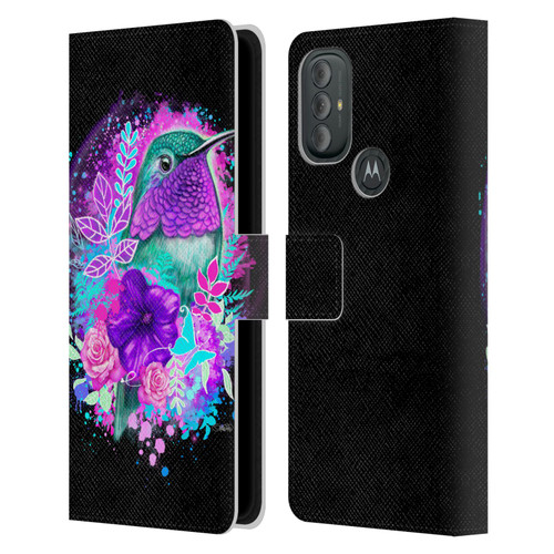 Sheena Pike Animals Purple Hummingbird Spirit Leather Book Wallet Case Cover For Motorola Moto G10 / Moto G20 / Moto G30