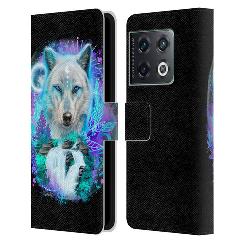 Sheena Pike Animals Winter Wolf Spirit & Waterfall Leather Book Wallet Case Cover For OnePlus 10 Pro