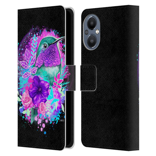 Sheena Pike Animals Purple Hummingbird Spirit Leather Book Wallet Case Cover For OnePlus Nord N20 5G