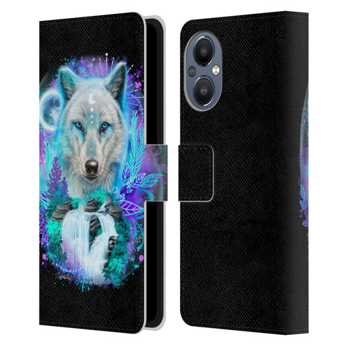 Sheena Pike Animals Winter Wolf Spirit & Waterfall Leather Book Wallet Case Cover For OnePlus Nord N20 5G