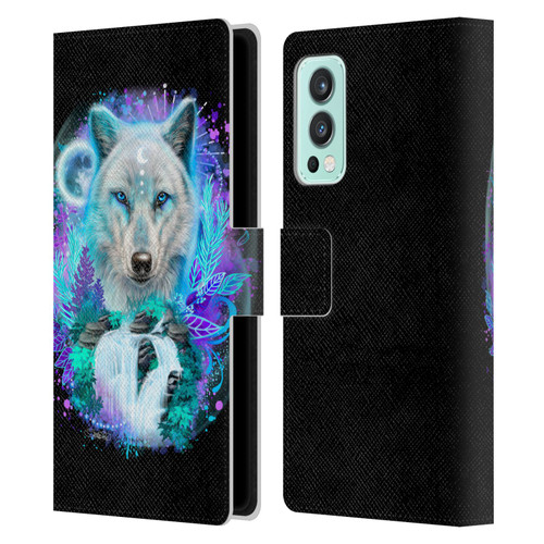 Sheena Pike Animals Winter Wolf Spirit & Waterfall Leather Book Wallet Case Cover For OnePlus Nord 2 5G