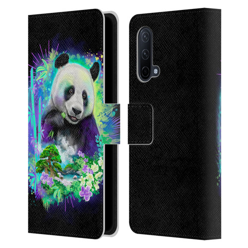 Sheena Pike Animals Rainbow Bamboo Panda Spirit Leather Book Wallet Case Cover For OnePlus Nord CE 5G