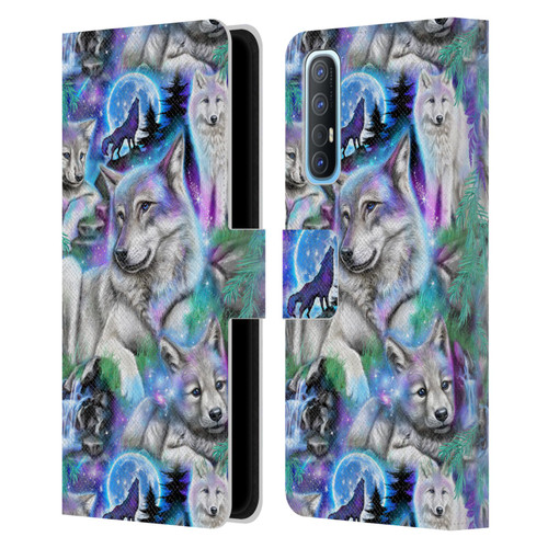 Sheena Pike Animals Daydream Galaxy Wolves Leather Book Wallet Case Cover For OPPO Find X2 Neo 5G