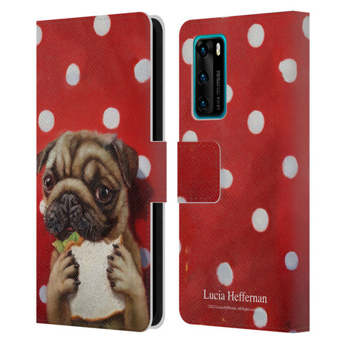 Lucia Heffernan Art Pugalicious Leather Book Wallet Case Cover For Huawei P40 5G