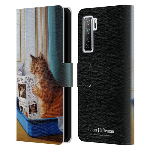 Lucia Heffernan Art Kitty Throne Leather Book Wallet Case Cover For Huawei Nova 7 SE/P40 Lite 5G