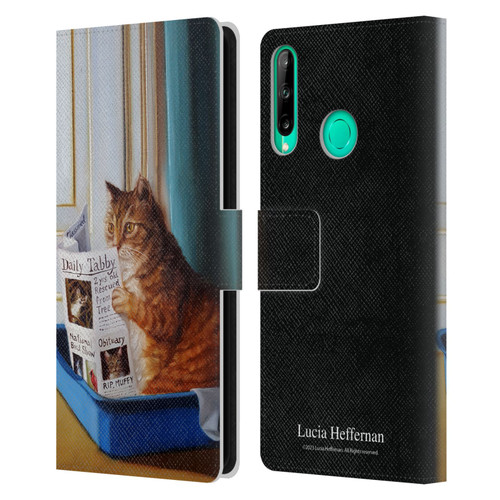 Lucia Heffernan Art Kitty Throne Leather Book Wallet Case Cover For Huawei P40 lite E