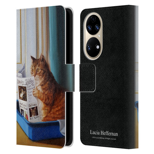 Lucia Heffernan Art Kitty Throne Leather Book Wallet Case Cover For Huawei P50