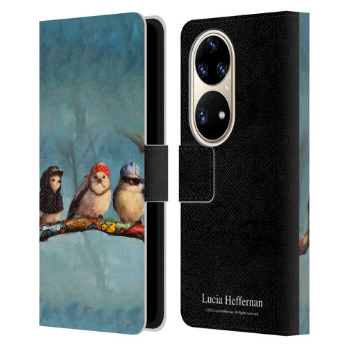 Lucia Heffernan Art Birdz In Da Hood Leather Book Wallet Case Cover For Huawei P50 Pro