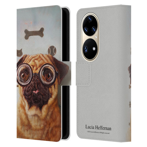 Lucia Heffernan Art Canine Eye Exam Leather Book Wallet Case Cover For Huawei P50 Pro