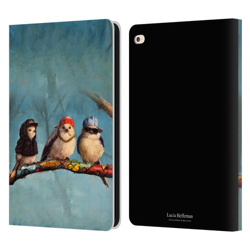 Lucia Heffernan Art Birdz In Da Hood Leather Book Wallet Case Cover For Apple iPad Air 2 (2014)