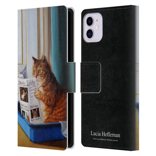 Lucia Heffernan Art Kitty Throne Leather Book Wallet Case Cover For Apple iPhone 11