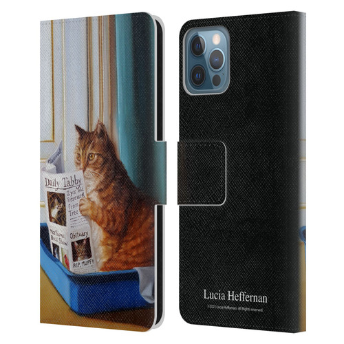 Lucia Heffernan Art Kitty Throne Leather Book Wallet Case Cover For Apple iPhone 12 / iPhone 12 Pro