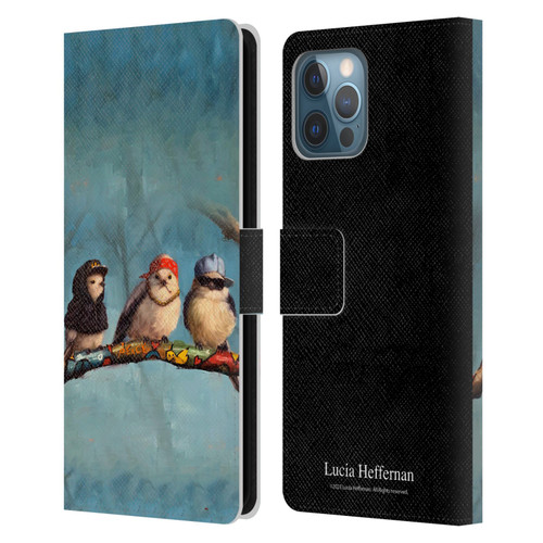 Lucia Heffernan Art Birdz In Da Hood Leather Book Wallet Case Cover For Apple iPhone 12 Pro Max