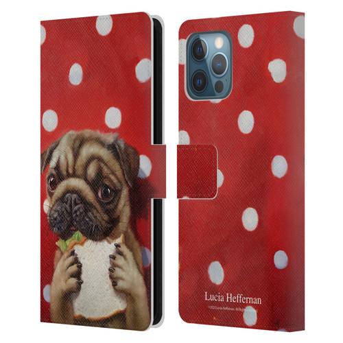 Lucia Heffernan Art Pugalicious Leather Book Wallet Case Cover For Apple iPhone 12 Pro Max