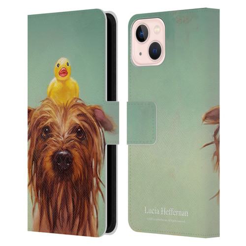 Lucia Heffernan Art Bath Time Leather Book Wallet Case Cover For Apple iPhone 13