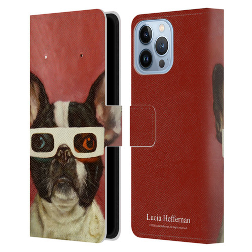 Lucia Heffernan Art 3D Dog Leather Book Wallet Case Cover For Apple iPhone 13 Pro Max