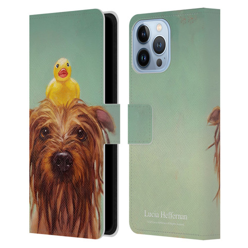 Lucia Heffernan Art Bath Time Leather Book Wallet Case Cover For Apple iPhone 13 Pro Max