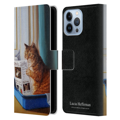 Lucia Heffernan Art Kitty Throne Leather Book Wallet Case Cover For Apple iPhone 13 Pro Max