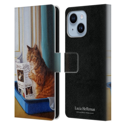 Lucia Heffernan Art Kitty Throne Leather Book Wallet Case Cover For Apple iPhone 14 Plus