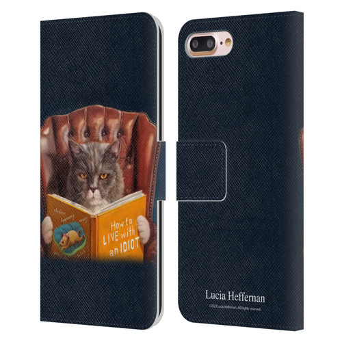 Lucia Heffernan Art Cat Self Help Leather Book Wallet Case Cover For Apple iPhone 7 Plus / iPhone 8 Plus
