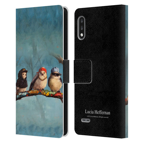 Lucia Heffernan Art Birdz In Da Hood Leather Book Wallet Case Cover For LG K22