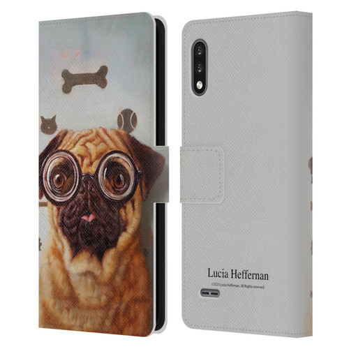 Lucia Heffernan Art Canine Eye Exam Leather Book Wallet Case Cover For LG K22