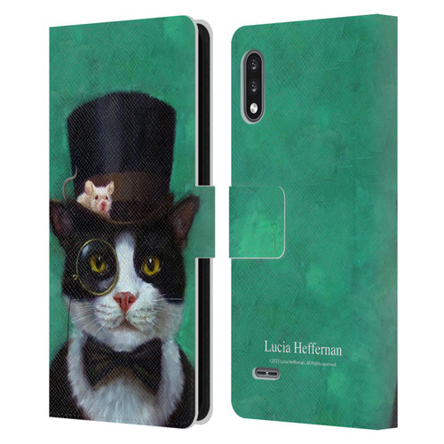 Lucia Heffernan Art Tuxedo Leather Book Wallet Case Cover For LG K22