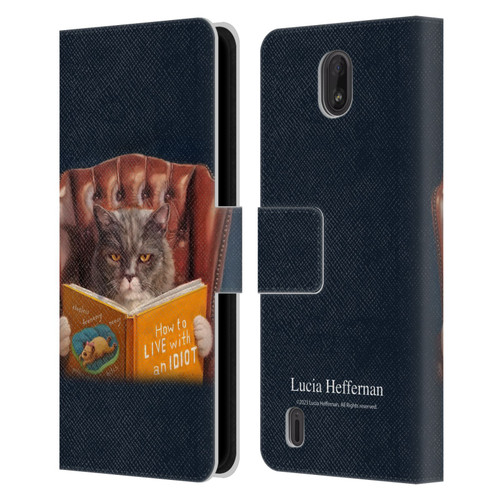 Lucia Heffernan Art Cat Self Help Leather Book Wallet Case Cover For Nokia C01 Plus/C1 2nd Edition