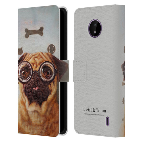 Lucia Heffernan Art Canine Eye Exam Leather Book Wallet Case Cover For Nokia C10 / C20