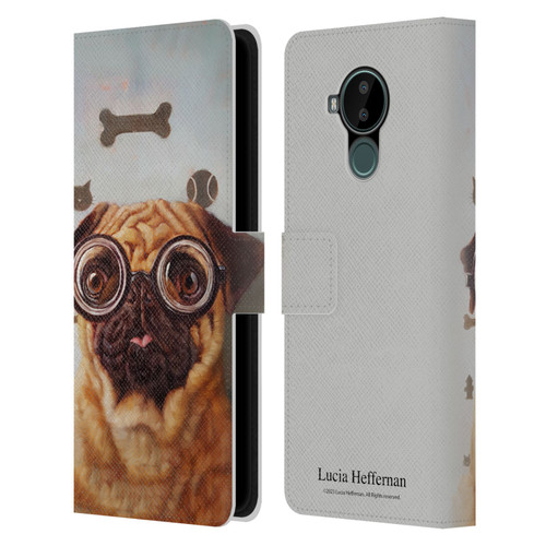 Lucia Heffernan Art Canine Eye Exam Leather Book Wallet Case Cover For Nokia C30