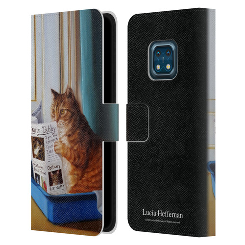 Lucia Heffernan Art Kitty Throne Leather Book Wallet Case Cover For Nokia XR20