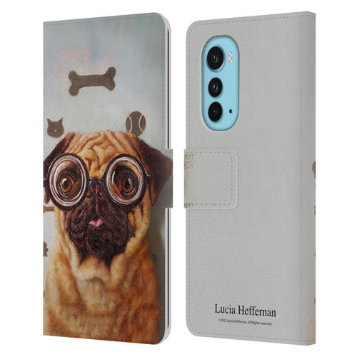 Lucia Heffernan Art Canine Eye Exam Leather Book Wallet Case Cover For Motorola Edge (2022)