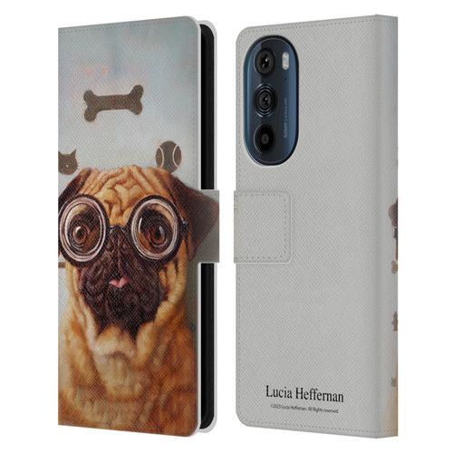 Lucia Heffernan Art Canine Eye Exam Leather Book Wallet Case Cover For Motorola Edge 30