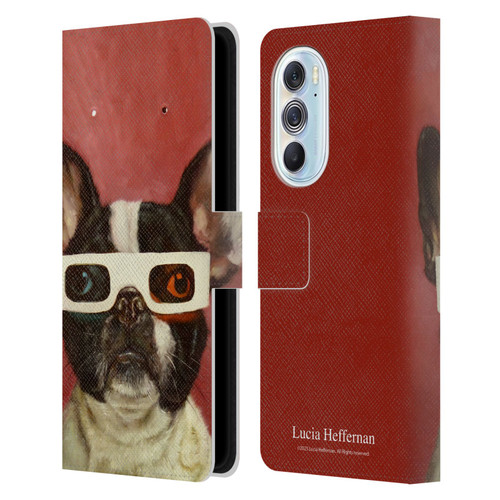 Lucia Heffernan Art 3D Dog Leather Book Wallet Case Cover For Motorola Edge X30
