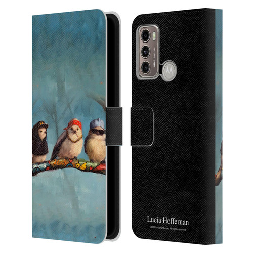 Lucia Heffernan Art Birdz In Da Hood Leather Book Wallet Case Cover For Motorola Moto G60 / Moto G40 Fusion