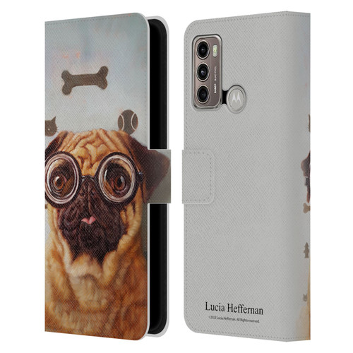 Lucia Heffernan Art Canine Eye Exam Leather Book Wallet Case Cover For Motorola Moto G60 / Moto G40 Fusion