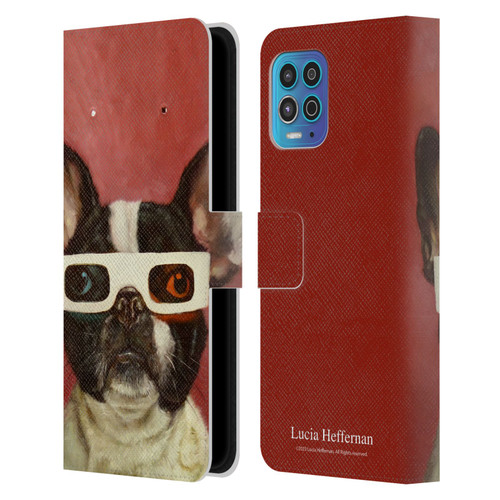 Lucia Heffernan Art 3D Dog Leather Book Wallet Case Cover For Motorola Moto G100