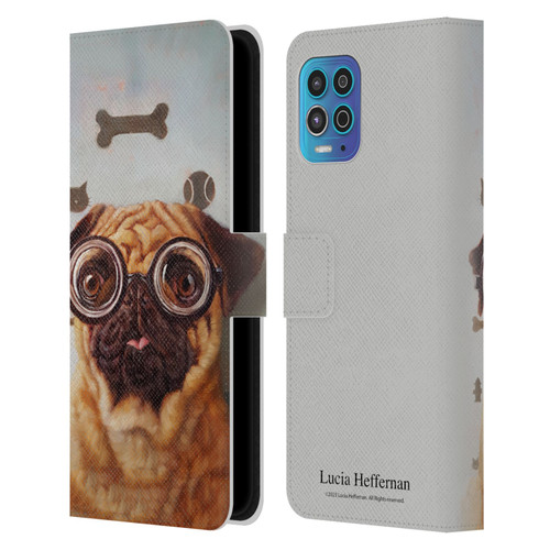Lucia Heffernan Art Canine Eye Exam Leather Book Wallet Case Cover For Motorola Moto G100