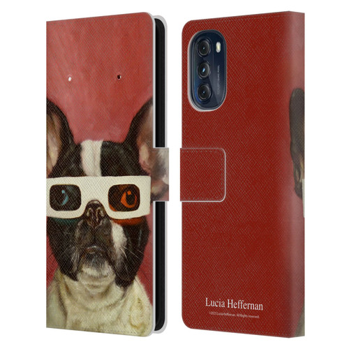 Lucia Heffernan Art 3D Dog Leather Book Wallet Case Cover For Motorola Moto G (2022)