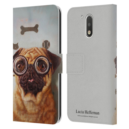 Lucia Heffernan Art Canine Eye Exam Leather Book Wallet Case Cover For Motorola Moto G41