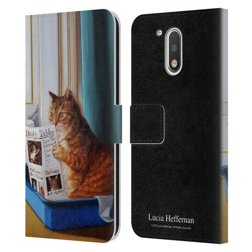 Lucia Heffernan Art Kitty Throne Leather Book Wallet Case Cover For Motorola Moto G41