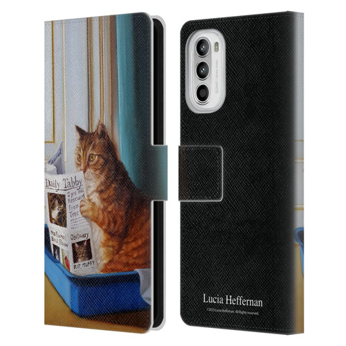 Lucia Heffernan Art Kitty Throne Leather Book Wallet Case Cover For Motorola Moto G52