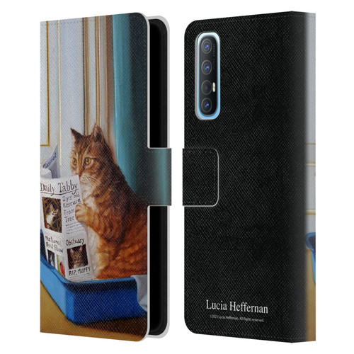 Lucia Heffernan Art Kitty Throne Leather Book Wallet Case Cover For OPPO Find X2 Neo 5G