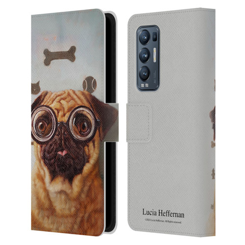 Lucia Heffernan Art Canine Eye Exam Leather Book Wallet Case Cover For OPPO Find X3 Neo / Reno5 Pro+ 5G