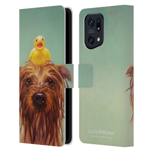 Lucia Heffernan Art Bath Time Leather Book Wallet Case Cover For OPPO Find X5 Pro